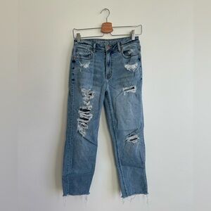 American Eagle Distressed Mom Jeans